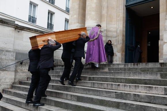 Exclusif - Obsèques de Jacques Collard en l'église Saint Roch à Paris le 6 avril 2023. © Christophe Clovis / Bestimage