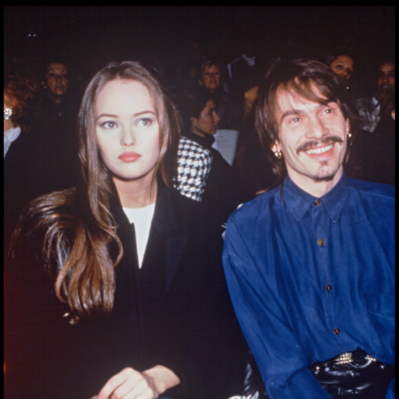 Vanessa Paradis et Florent Pagny au défilé de mode Chanel collection prêt-à-porter Paris. Bestimage