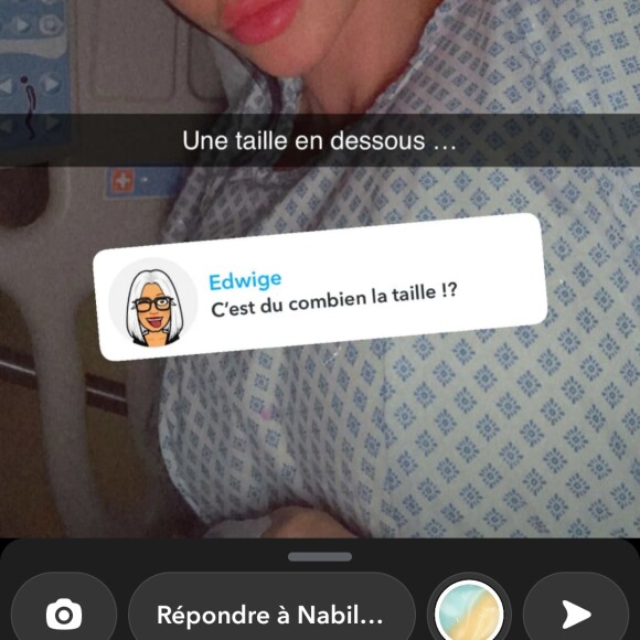 Nabilla Benattia s'est confiée sur son opération, sur Snapchat, le 11 avril 2023