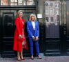 Les deux femmes se sont retrouvées devant la maison d'Anne Frank
Le Première Dame française Brigitte Macron et la reine Maxima des Pays-Bas visitent la Maison d'Anne Frank dans le cadre de la visite d'État du couple présidentiel français aux Pays-Bas, Jour 2, à Amsterdam, Pays-Bas, le 12 avril 2023. © Dominique Jacovides/Bestimage 