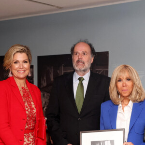 Le Première Dame française Brigitte Macron et la reine Maxima des Pays-Bas visitent la Maison d'Anne Frank dans le cadre de la visite d'État du couple présidentiel français aux Pays-Bas, Jour 2, à Amsterdam, Pays-Bas, le 12 avril 2023. © Dominique Jacovides/Bestimage 