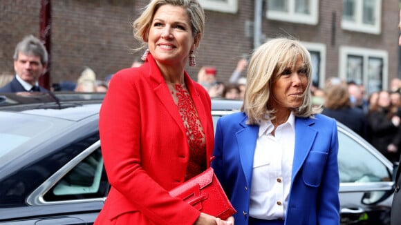 Brigitte Macron, toujours aussi chic en costume : le duel mode avec Maxima des Pays-Bas se poursuit