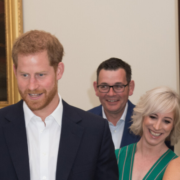 Le prince Harry, duc de Sussex, et Meghan Markle, duchesse de Sussex, participent à la campagne "This Girl Can" à Government House, Melbourne le 18 octobre 2018. 