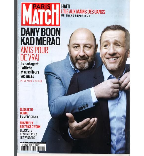 Dany Boon et Kad Merad en couverture du magazine "Paris Match".