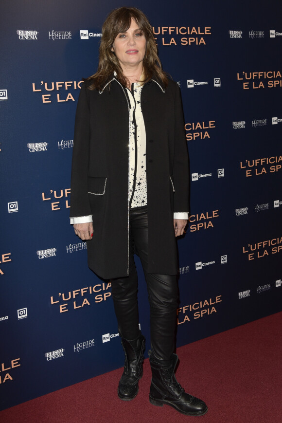 Emmanuelle Seigner - Les célébrités assistent à la première de "J'accuse" à Rome, le 18 novembre 2019. 