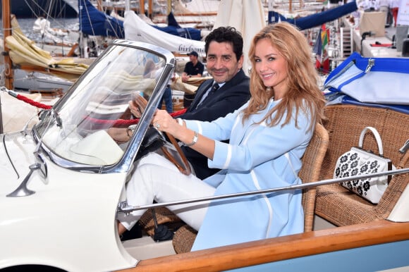 Adriana Karembeu et son mari André (Aram) Ohanian sont au Yacht Club de Monaco dans le cadre de la 12 ème Monaco Classic Week à Monaco le 10 septembre 2015. 