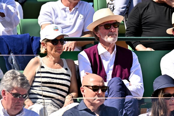 Sir James Arthur Ratcliffe et sa femme Alicia durant la finale homme du tournoi Rolex Monte Carlo Masters 2023 à Roquebrune-Cap-Martin le 16 avril 2023. En s'imposant devant Holger Rune (5-7, 6-2, 7-5), Andrey Rublev a décroché son tout premier Masters 1000. © Bruno Bebert/Bestimage 