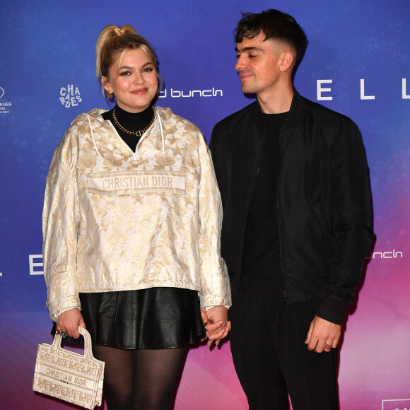 Louane et son compagnon Florian Rossi - Avant Première de " Belle " film animé japonais au Grand Rex à Paris le 6 décembre 2021 . © Veeren / Bestimage