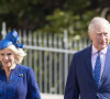 Si elle a imposé la présence de ses petits-enfants lors de la cérémonie, ce n'est pas la seule chose qu'elle a exigée
Le roi Charles III d'Angleterre et Camilla Parker Bowles, reine consort d'Angleterre - La famille royale du Royaume Uni va assister à la messe de Pâques à la chapelle Saint Georges au château de Windsor, le 9 avril 2023. 