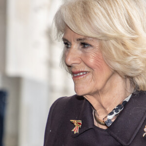 Le roi Charles III d'Angleterre et Camilla Parker Bowles, reine consort d'Angleterre, arrivent au Bundestag lors de leur visite d'Etat à Berlin, le 30 mars 2023. Le couple royal a été accueilli par Bärbel Bas, la présidente du Bundestag. Le souverain doit y prononcer un discours dont une partie en allemand. 