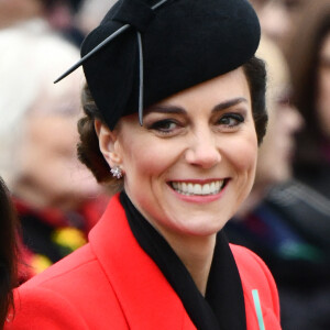 Kate Catherine Middleton, princesse de Galles, en visite au "1st Battalion Welsh Guards at Combermere Barracks "à Windsor, à l'occasion de la Saint-David. Le 1er mars 2023 