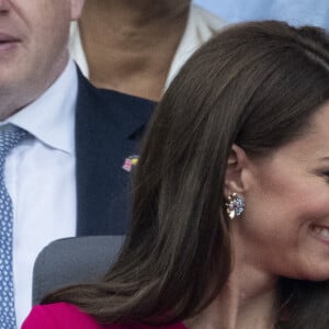 Kate Catherine Middleton, duchesse de Cambridge, le prince Louis - La famille royale d'Angleterre lors de la parade devant le palais de Buckingham, à l'occasion du jubilé de la reine d'Angleterre. le 5 juin 2022