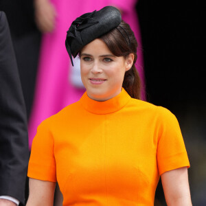 La princesse Eugenie d'York - Les membres de la famille royale et les invités à la sortie de la messe du jubilé, célébrée à la cathédrale Saint-Paul de Londres, Royaume Uni.