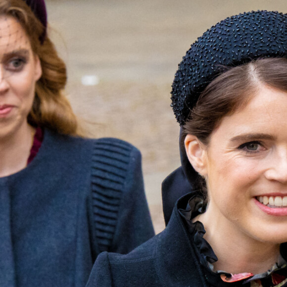 Un moment privilégié, en famille, que la princesse Eugenie a partagé sur son compte Instagram.
La princesse Eugenie d'York et La princesse Beatrice d'York lors du service d'action de grâce en hommage au prince Philip, duc d'Edimbourg, à l'abbaye de Westminster à Londres, Royaume Uni, le 29 mars 2022. Le prince Philip, duc d'Edimbourg, est décédé le 9 avril 2021. 