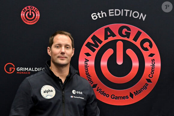 Thomas Pesquet durant la 6ème édition du MAGIC (Monaco Anime Game International Conferences) au Grimaldi Forum à Monaco. © Bruno Bebert / Bestimage