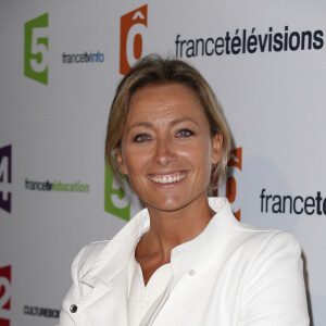 No Web - Anne-Sophie Lapix lors de la conférence de presse de rentrée de France Télévisions au Palais de Tokyo à Paris, le 26 août 2014.