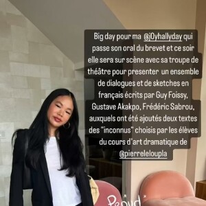 Joy Hallyday passait en effet son brevet et montait sur scène ce jeudi.