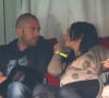 Mais à présent c'est terminé entre eux, ad vitam aeternam, promis juré.
Emilie Nef Naf (enceinte) et son compagnon Jeremy Menez - People au match de football Psg-Sochaux au Parc des Princes, le 29 septembre 2012.