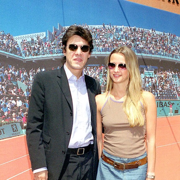 Marc Lavoine et SarahPoniatowski au village Roland Garros.