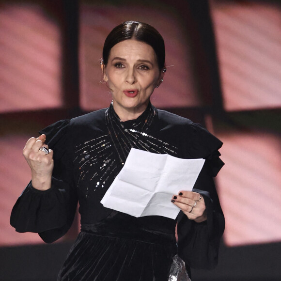 Juliette Binoche à la cérémonie de la 37ème édition des Goya, organisée par l'Academia de las artes y las ciencias cinematográficas de España, au FIBES centre de conférences et d'expositions de Séville, Espagne, le 11 février 2023. © EuropaPress/Bestimage 