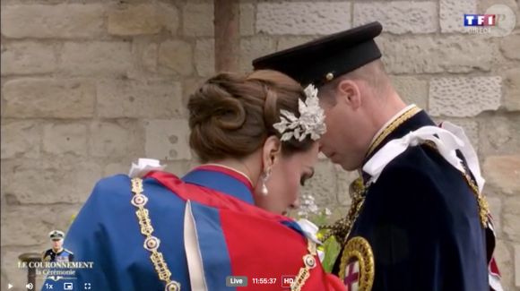 Kate Middleton et le prince William lors du couronnement du roi Charles III, ce samedi 6 mai 2023 à Londres, en l'Abbaye Westminster