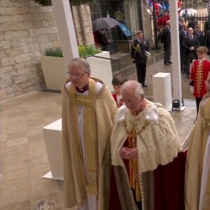 Kate Middleton et le prince William lors du couronnement du roi Charles III, ce samedi 6 mai 2023 à Londres, en l'Abbaye Westminster