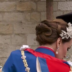 Kate Middleton et le prince William lors du couronnement du roi Charles III, ce samedi 6 mai 2023 à Londres, en l'Abbaye Westminster