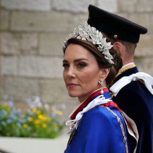 Le prince William, prince de Galles, et Catherine (Kate) Middleton, princesse de Galles - Les invités à la cérémonie de couronnement du roi d'Angleterre à l'abbaye de Westminster de Londres, Royaume Uni, le 6 mai 2023.