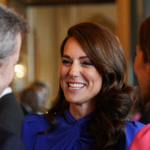 Kate Middleton a eu fois de plus montré toute sa dévotion à la famille royale.
Réception organisée par le roi Charles III, pour les invités étrangers assistant à son couronnement au palais de Buckingham à Londres Catherine (Kate) Middleton, duchesse de Cambridge, le prince Frederik de Danemark et la princesse Mary de Danemark. Réception organisée par le roi Charles III, pour les invités étrangers assistant à son couronnement au palais de Buckingham à Londres, Royaume Uni, le 5 mai 2023.