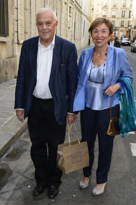 Philippe Sollers et sa femme Julia Kristeva lors de la soirée du Nouvel an juif chez Marek Halter, à Paris le 8 septembre 2013. © Agence / Bestimage