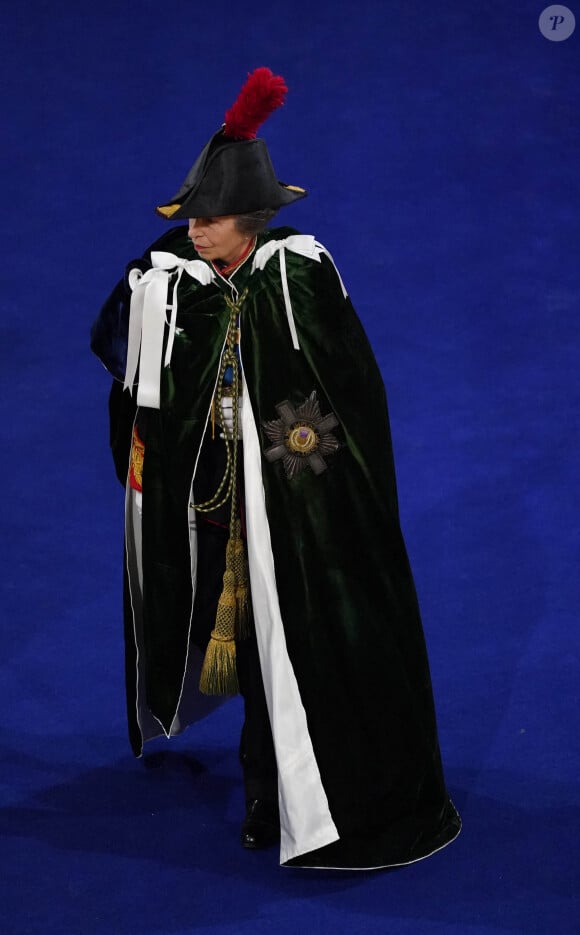 La princesse Anne se rend auprès de la famille royale pour assister au couronnement de son frère, Charles III au sein de l'Abbaye de Westminster, le samedi 6 mai 2023.
La princesse Anne arrive à la cérémonie de couronnement du roi d'Angleterre à l'abbaye de Westminster de Londres, Royaume-Uni, le 6 mai 2023. © Agence / Bestimage