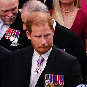 Le prince Harry, duc de Sussex à la cérémonie de couronnement du roi d'Angleterre à l'abbaye de Westminster de Londres, Royaume-Uni, le 6 mai 2023. © Agence / Bestimage