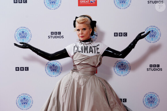 Paloma Faith en backstage du concert du couronnement dans l'enceinte du château de Windsor, le 7 mai 2023.