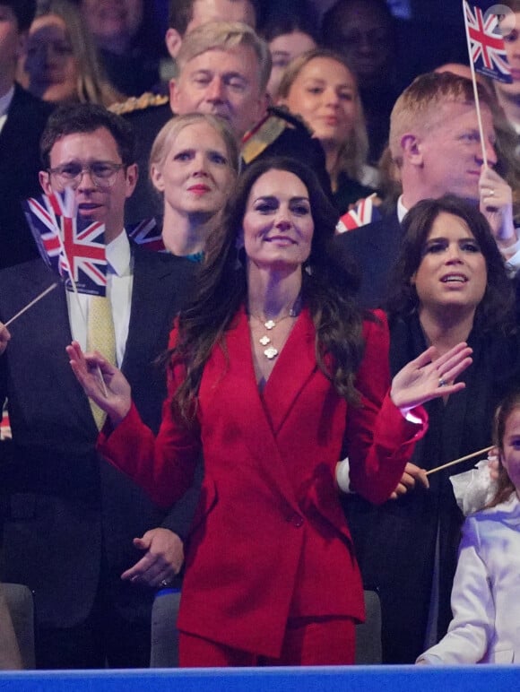 Catherine (Kate) Middleton, princesse de Galles au concert du couronnement du roi et de la reine dans l'enceinte du château de Windsor, Royaume Uni, le 7 mai 2023.