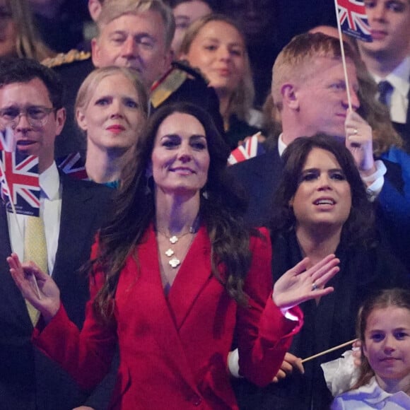 Catherine (Kate) Middleton, princesse de Galles, la princesse Charlotte de Galles au concert du couronnement du roi et de la reine dans l'enceinte du château de Windsor, Royaume Uni, le 7 mai 2023.