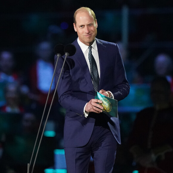 Le prince William, prince de Galles au concert du couronnement du roi et de la reine dans l'enceinte du château de Windsor, Royaume Uni, le 7 mai 2023.