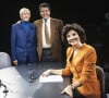 Ils furent mariés
Archives - En France, à Paris, Jacques-Yves Cousteau, Jean-Claude Bourret et Béatrice Schönberg sur le plateau du journal télévisé de la cing en mars 1992.