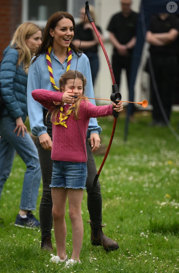 Catherine (Kate) Middleton, princesse de Galles, La princesse Charlotte de Galles - Le prince et la princesse de Galles, accompagnés de leurs enfants, participent à la journée du bénévolat "Big Help Out" à Slough, le 8 mai 2023.