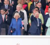 Elle les a salués de loin et semblait heureuse de les voir.
Camilla Parker Bowles, reine consort d'Angleterre et le roi Charles III d'Angleterre au concert du couronnement du roi et de la reine dans l'enceinte du château de Windsor, Royaume Uni, le 7 mai 2023. 