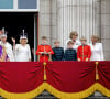 Ses petits-fils sont eux montés sur le balcon en tant que pages royaux. 
Bernard Rubsamen - La famille royale britannique salue la foule sur le balcon du palais de Buckingham lors de la cérémonie de couronnement du roi d'Angleterre à Londres Le roi Charles III d'Angleterre, Camilla Parker Bowles, reine consort d'Angleterre et le prince George de Galles - La famille royale britannique salue la foule sur le balcon du palais de Buckingham lors de la cérémonie de couronnement du roi d'Angleterre à Londres le 5 mai 2023.  British royal Family on the balcony of Buckingham Palace, London, following the coronation. Picture date: Saturday May 6, 2023.