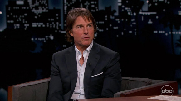 Capture d'écran - Tom Cruise admet avoir pleuré en retrouvant Val Kilmer dans "Top Gun: Maverick" lors de sa participation au "Jimmy Kimmel Live Show". Los Angeles, États-Unis.