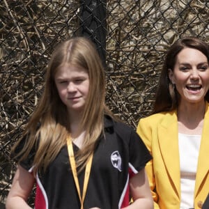 Catherine (Kate) Middleton, princesse de Galles, lors d'une visite au centre communautaire Percy à Bath, le 16 mai 2023. Cette visite a pour but de rencontrer les jeunes soutenus par l'organisme de bienfaisance, "Dame Kelly Holmes Trust Youth Development".  The Princess of Wales during a visit to the Percy Community Centre in Bath, to meet some of the young people supported by the Dame Kelly Holmes Trust youth development charity. Picture date: Tuesday May 16, 2023. 