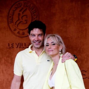 Elodie Gossuin et son mari Bertrand Lacherie au village lors des Internationaux de France de Tennis de Roland Garros 2022 à Paris, France, le 5 juin 2022. © Dominique Jacovides/Bestimage 