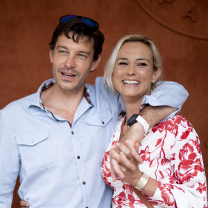 Elodie Gossuin et son mari Bertrand Lacherie au village lors des internationaux de France à Roland Garros le 12 juin 2021. © JB Autissier / Panoramic / Bestimage