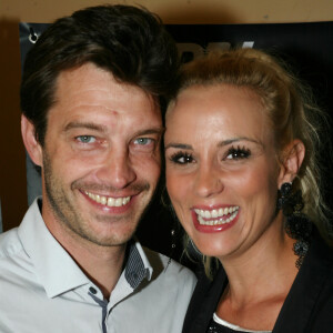 Elodie Gossuin et son mari Bertrand Lacherie - Première du spectacle de Jarry "Atypique" à Paris. Le 2 octobre 2014