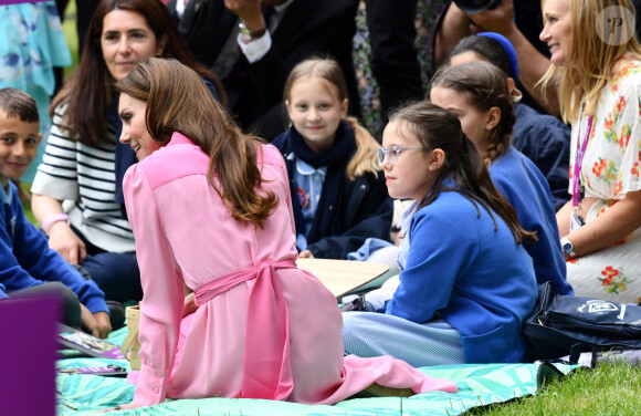 Catherine (Kate) Middleton, princesse de Galles, à l'exposition horticole "Chelsea Flower Show" à l'hôpital royal de Chelsea à Londres, le 22 mai 2023. 