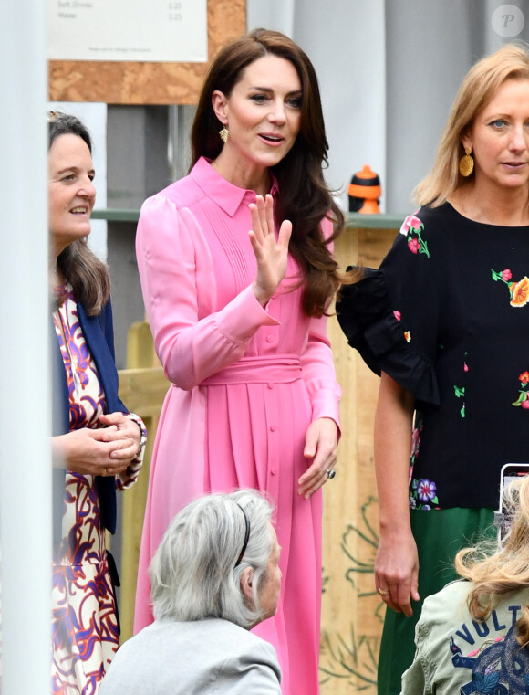 Catherine (Kate) Middleton, princesse de Galles, à l'exposition horticole "Chelsea Flower Show" à l'hôpital royal de Chelsea à Londres, le 22 mai 2023. 