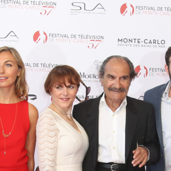 Loup-Denis Elion, Amélie Etasse, Anne-Élisabeth Blateau, Gérard Hernandez, David Mora et Marion Game lors de l'ouverture de la 57ème édition du Festival de la Télévision de Monte-Carlo le 16 juin 2017. © Denis Guignebourg / Bestimage