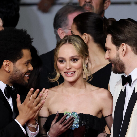 Abel "The Weeknd" Tesfaye, Lily-Rose Depp, Sam Levinson - Montée des marches du film " The Idol " lors du 76ème Festival International du Film de Cannes, au Palais des Festivals à Cannes. Le 22 mai 2023 © Jacovides-Moreau / Bestimage