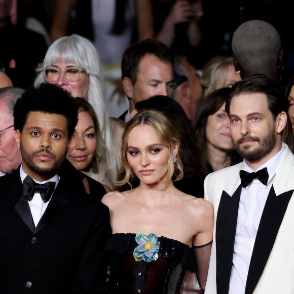 Abel "The Weeknd" Tesfaye, Lily-Rose Depp, Sam Levinson - Montée des marches du film " The Idol " lors du 76ème Festival International du Film de Cannes, au Palais des Festivals à Cannes. Le 22 mai 2023 © Jacovides-Moreau / Bestimage